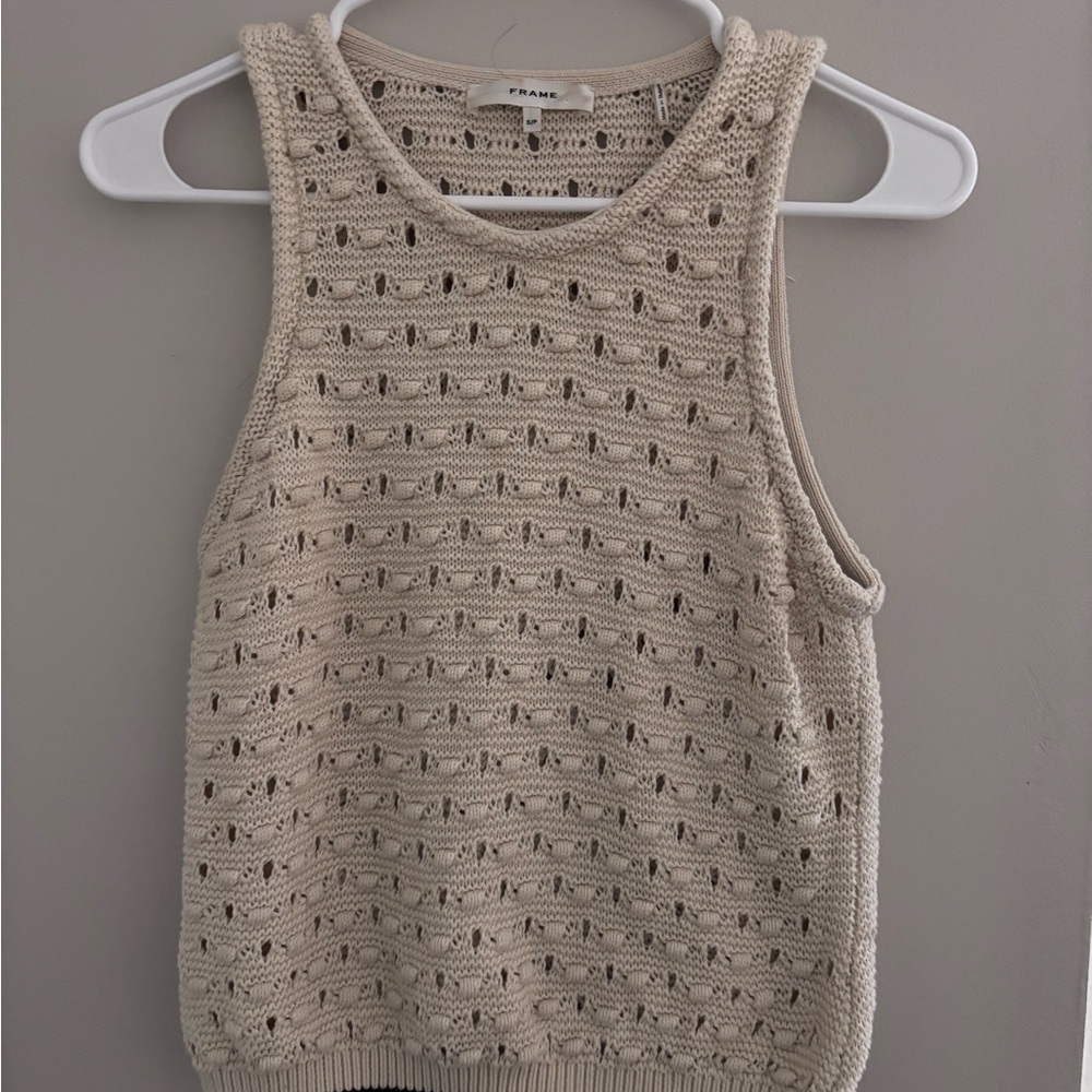 Frame | the bauble open knit cotton sweater - Picture 4 of 8